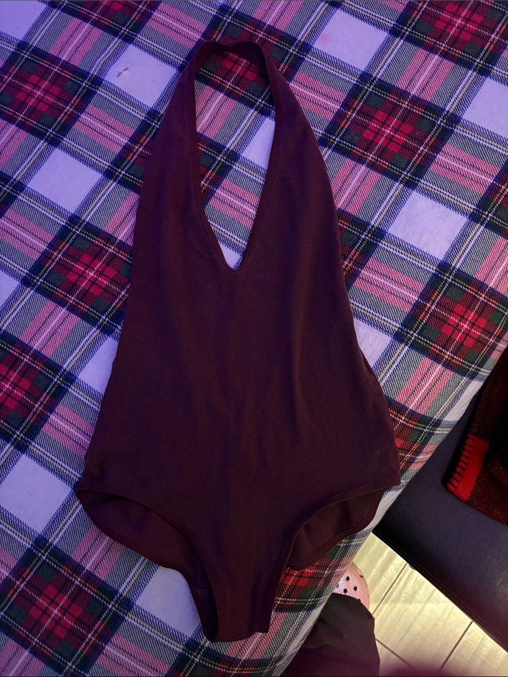AMERICAN APPAREL  COTTON Halter One-Piece TOP BODYSUIT